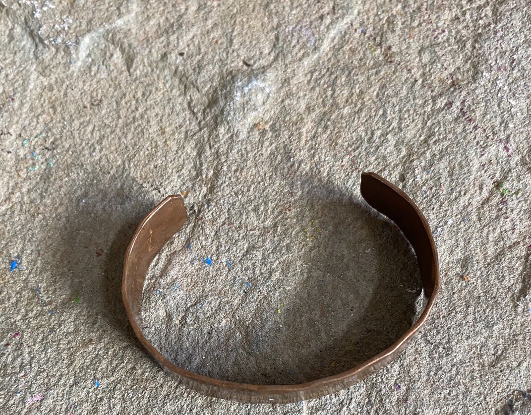 Cuff Bracelet Solid Copper Stamped - image 2