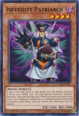 Yu-Gi-Oh! TCG Infernity Patriarch Code of the Duelist COTD-EN091 1st Ed Common