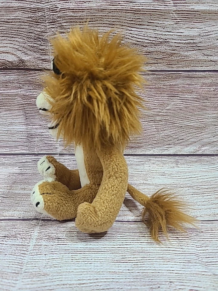 Ty Madagascar Plush Alex Lion Bean Bag Stuffed Animal Toy Brown 6" 2008 - image 3 of 4