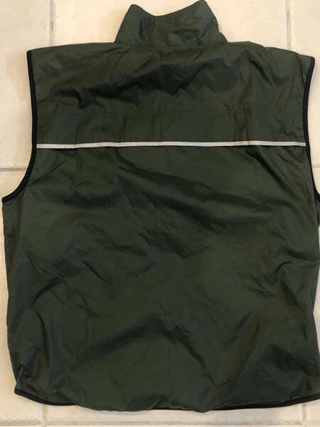 The Original B.U.M. Chaleco de polietileno verde oscuro cremallera completa Equipment nuevo sin etiquetas talla L Foto 3 de 3