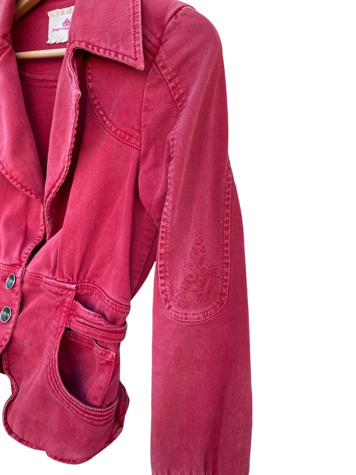Fornarina Y2K Pink/Salmon Jeans Blazer, Women's Jeans Blazer/Jacket, Size S image 4