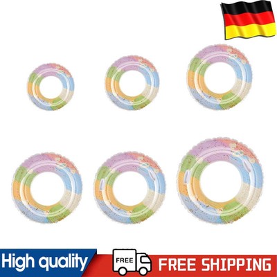 Sequin Swim Ring Thicked PVC Pneumatic Swimming Ring Soft Sturdy for Summer Sea
