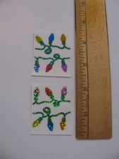 Mrs. Grossman's CHRISTMAS LIGHTS String Prismatic 2 Mods Each Mod 2" X 1.5" NOS