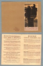 FE0359 - Erinnofili: Feste Commemorative Roma 1911 - Raro pieghevole -come nuovo