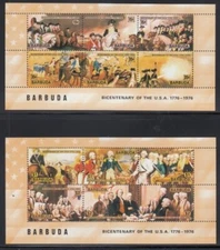 BARBUDA Bicentenary of the U.S.A MNH souvenir sheets