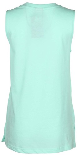 Nike Women's Gym Lifestyle Just Do It JDI Swoosh Split Hem Teal Green Tank Top - Picture 3 of 3