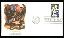 CHRISTMAS NATIVITY SCENE MANGER  1980 FLEETWOOD CACHET FDC UNADDR
