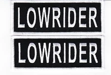 2 LOWRIDER 1.5x4 SEW/IRON ON PATCH EMBROIDERED SS CHEVROLET FORD MERCURY BUICK 