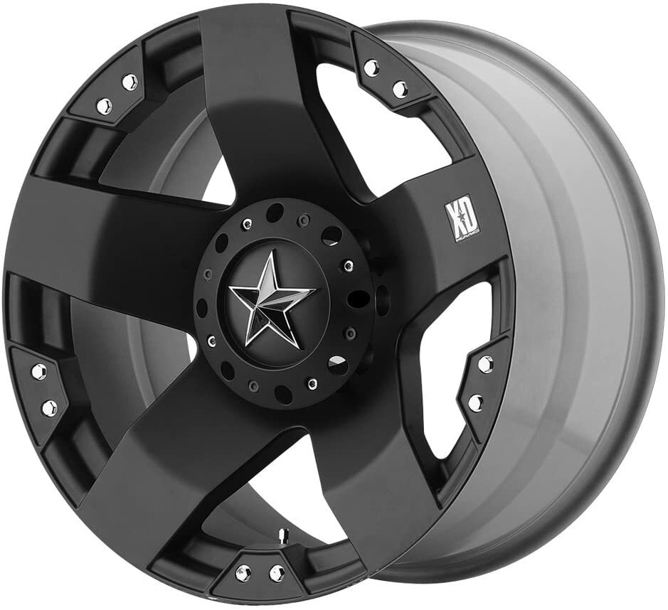 24X12 XD ROCKSTAR WHEELS RIMS BLACK 33 12.50 24 TIRES MUD
