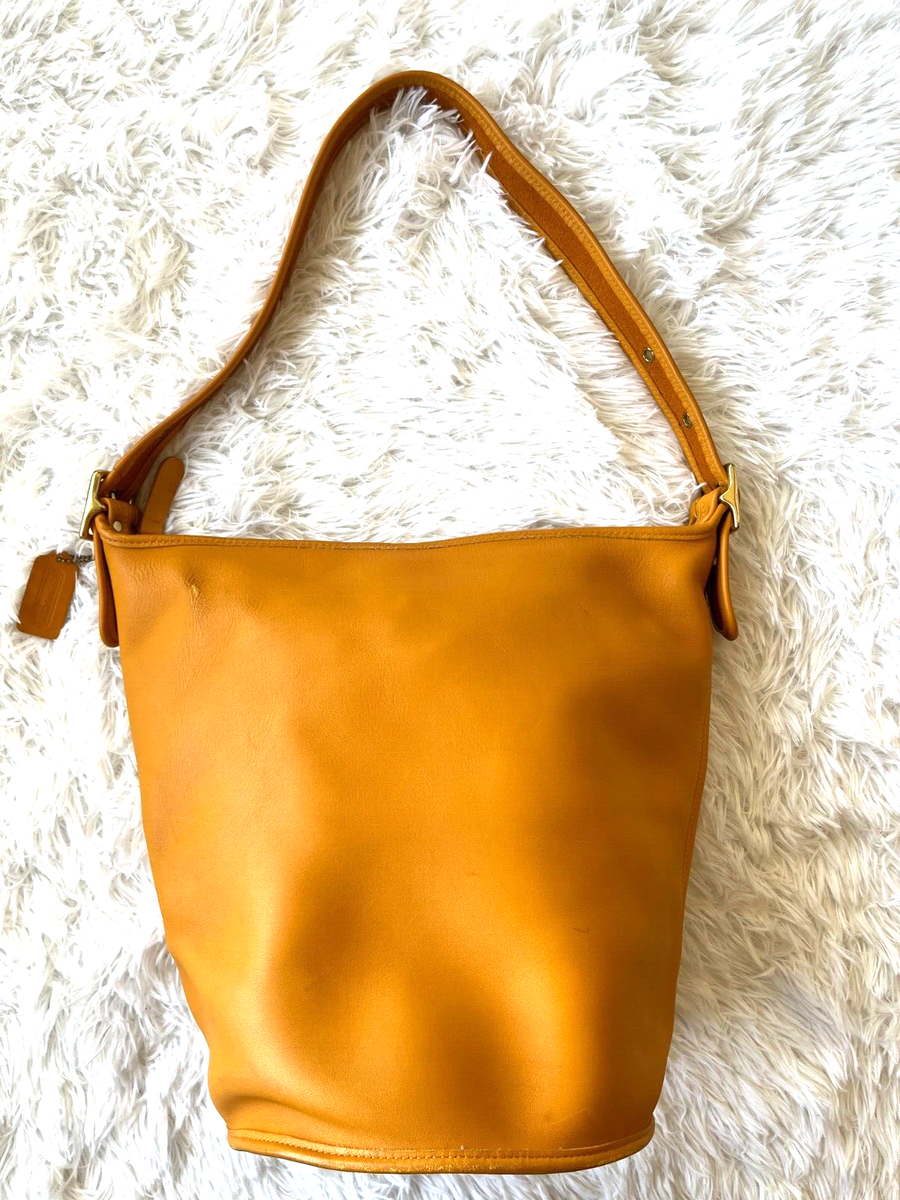 VINTAGE COACH DUFFLE SAC BUCKET SOULDER BAG PURSE #9085 VINTAGE COACH DUFFLE SAC BUCKET SOULDER BAG PURSE #9085