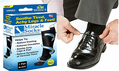 CHAUSSETTES DE CONTENTION Anti-fatigue Anti Jambes Lourdes Active la circulation EUR 9,90 - FR