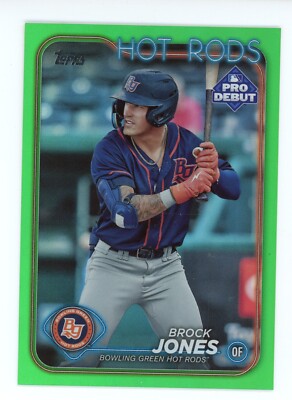 2024 TOPPS PRO DEBUT BROCK JONES GREEN FOIL 20/99 PD-28 HOT RODS