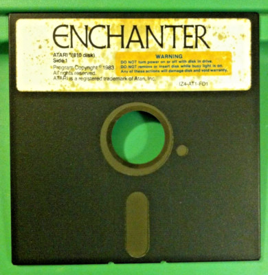 1983  ENCHANTER  Atari 810 Computer Video Game 5.25 Floppy No Box DISK ONLY
