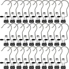 30 Pack Boot Hanging Clips Hangers Clohtes Pins Hooks for Pants Hats Socks