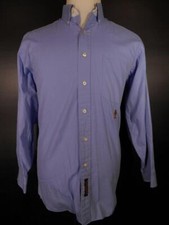 Beautiful Men's 15 33 Tommy Hilfiger Blue Long Sleeve Button-Down Shirt
