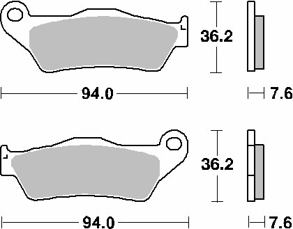 Plaquettes de frein KH181 Ceramic noires pour disques de moto