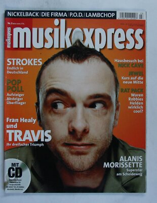 Musikexpress März 2002 Ger Magazine Travis Alanis Morissette Strokes Nick Cave