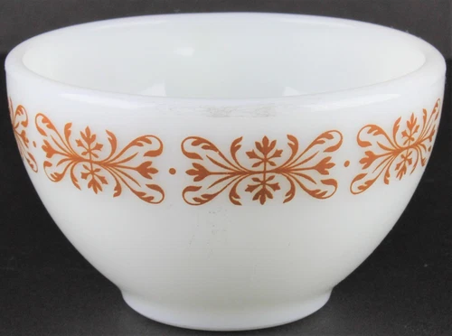 Vintage Pyrex Copper Filigree Tableware by Corning Coffee Cup Mug Milk Glass
