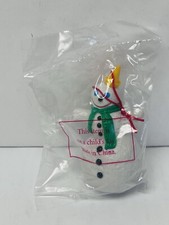 Vintage Jack in the Box Snowman Christmas Ornament Holiday Decor Fast Food BIN15