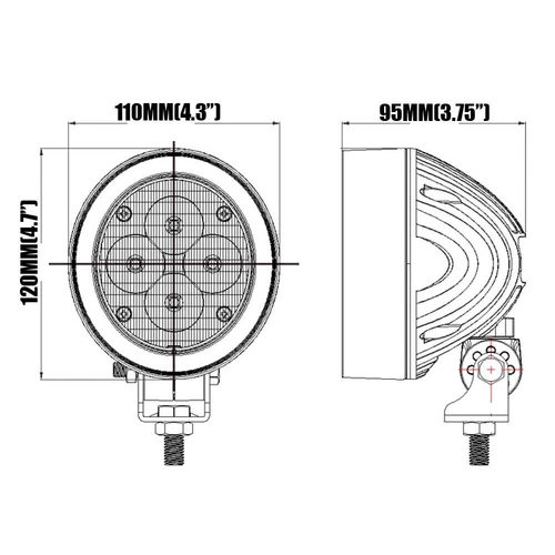 Für John Deere 6830 7780 7800 Dach hintere LED Arbeitsleuchte Flutlicht AL202743 - Bild 6 von 6