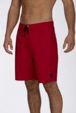 New HURLEY sz 30 One Only 20" length board shorts swim trunks crimson red