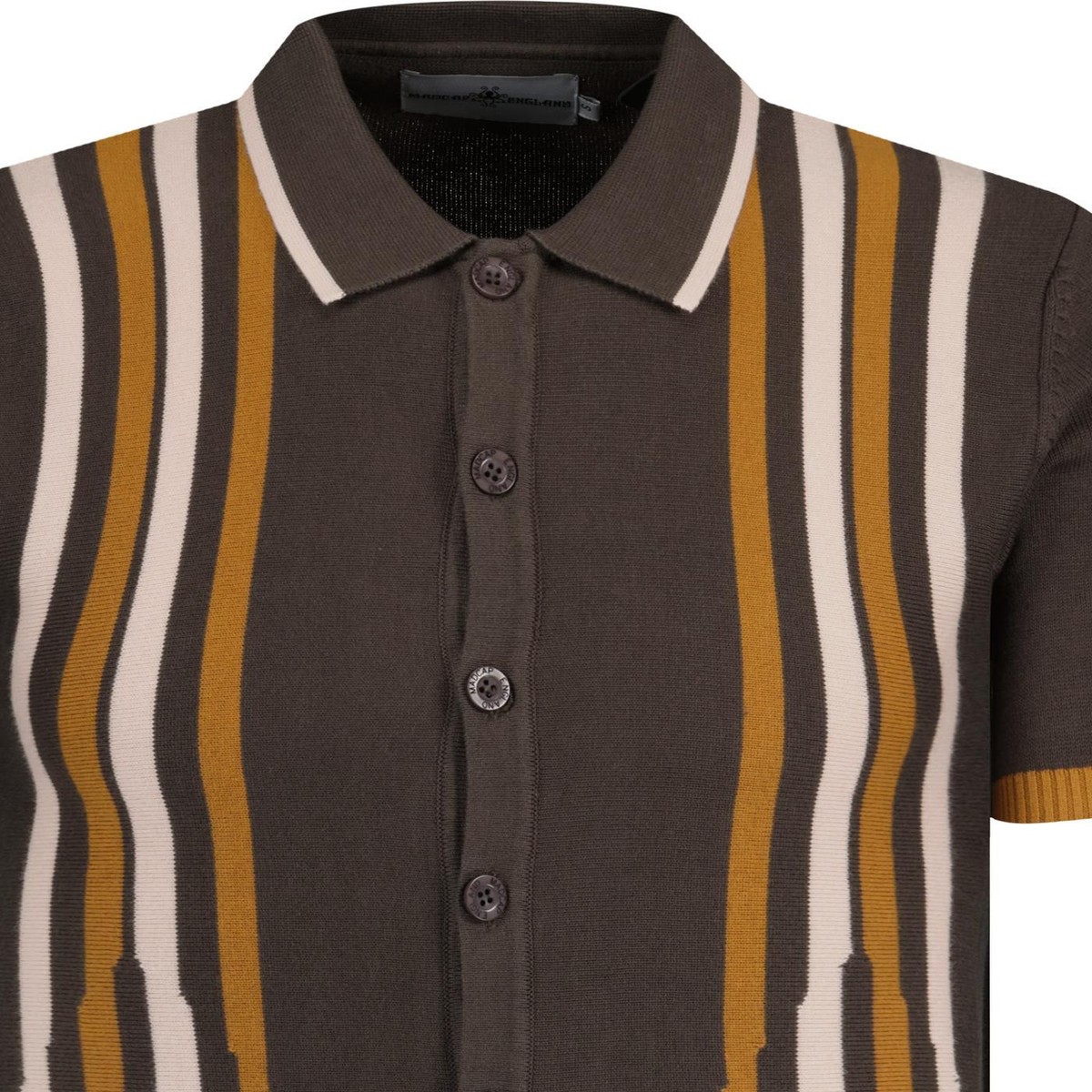 NEW MADCAP MENS 50s 60s 70s MOD BUTTON KNIT POLO SHIRT