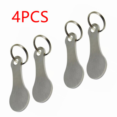 4X Removable Trolley Coin Keyring Supermarket £1 Pound Shopping Cart ...