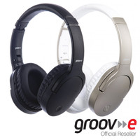 Groov-e On-Ear Bluetooth Wireless Headphones DJ Headband Ultra Black Gold New