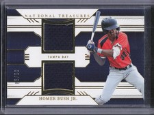 2024 Panini National Treasures #GSD-HBJ Homer Bush Jr. Dual Swatches #/99