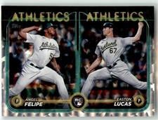 2024 Topps Update Rookie Combos Angel Felipe, Easton Lucas #US306 Silver Crackle