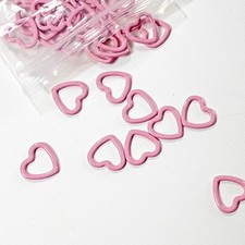 Stitch Markers, 50 pcs, Knitting Markers, Crochet Markers, Metal Heart Shaped