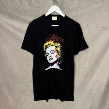 Vintage 90s Marilyn Monroe Single Stitch T-Shirt Black Size M