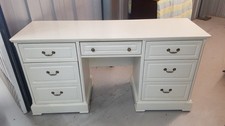PEDESTAL DESK WITH EASY-GLIDING DRAWERS BY CABINET MAKER OLYMPUS
