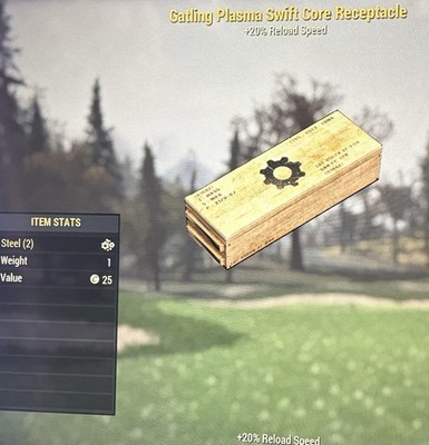 Fallout 76 Gatling Plasma Swift Core Receptacle PS4/PS5