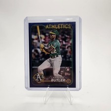 Lawrence Butler 2024 Topps #676 Royal Blue Rookie Card RC Oakland Athletics