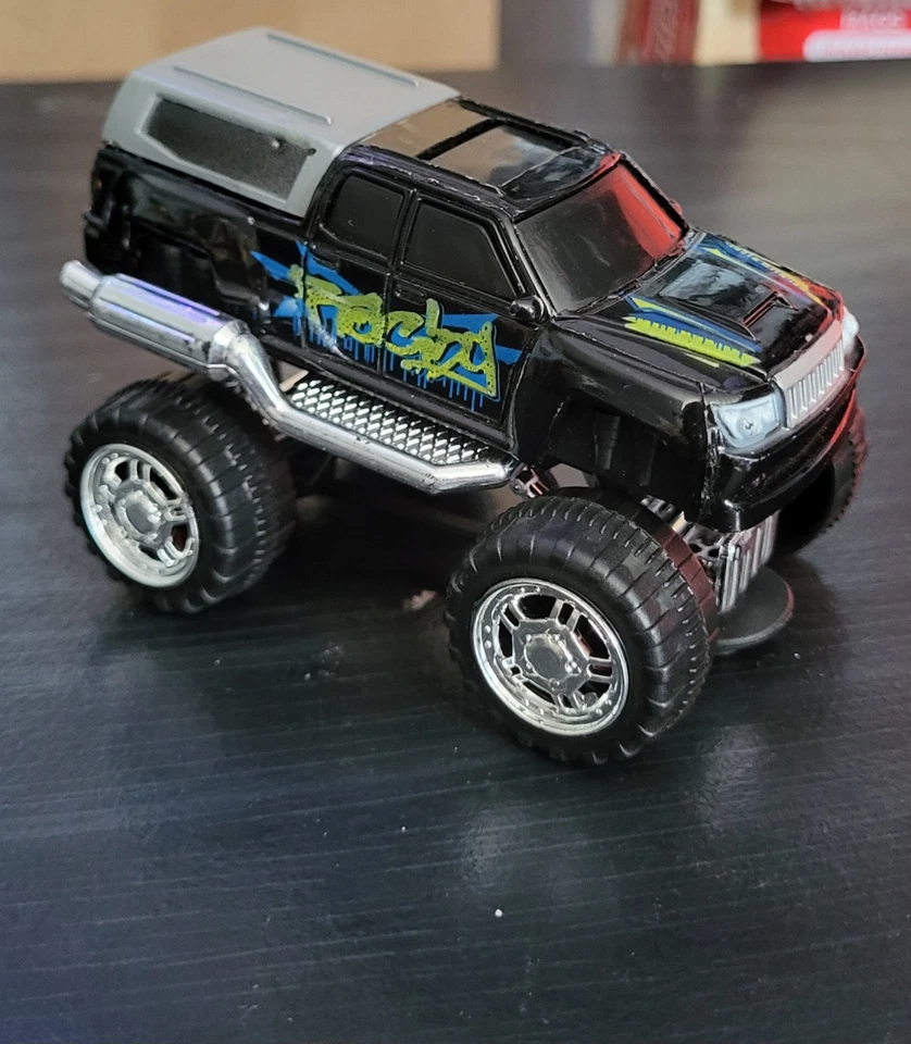 #243 SUELTO POLYFECT TOYS MONSTER JAM CAMIÓN 4X4 JEEP 4 PUERTAS RECOGIDA NEGRO Foto 3 de 4