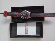 watch winner red and black mechanical wind up no battery needed  by nice gift 