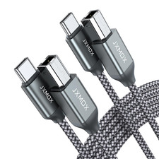 2PK USB B to USB C Printer Cable 6.6FT Nylon Braided for Macbook HP Canon Yamaha