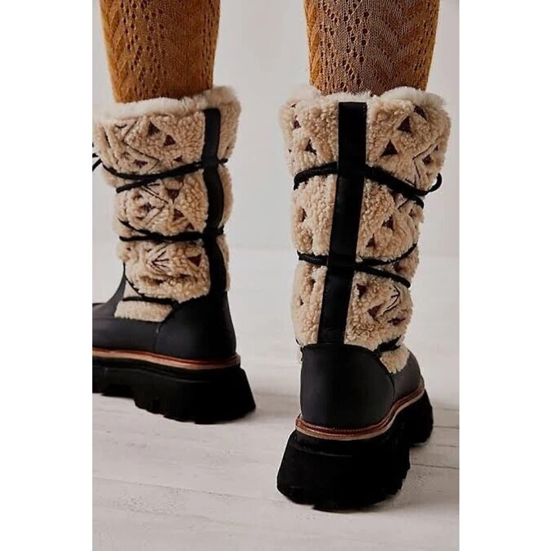 Botas de Invierno Free People Montrose Boho Media Pantorrilla Talla EU 38.5 US 8.5 Foto 3 de 4