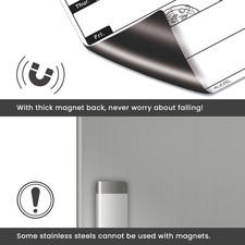 Magnetic Dry Erase Menu Board for Fridge, Weekly Meal Planner Whiteboard Set ...