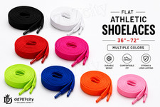Flat Athletic Shoelaces for Sneakers Replacement Shoe Laces 36" 72" Colors