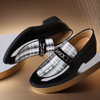 Men s Glossy Fringe Decor Loafers   Lightweight Formal Dress Shoes, Size 11