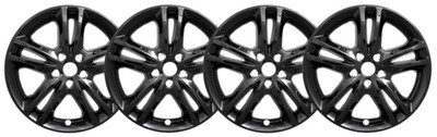4 for 2015-2019 Ford Fusion 17'' Snap On Black Wheel Skins Rim Covers Hub Caps