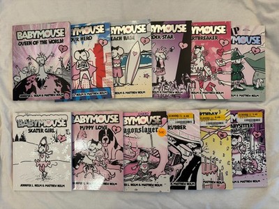 Babymouse Book Lot 12 Books Jennifer L. Holm Matthew Holm Good Condition