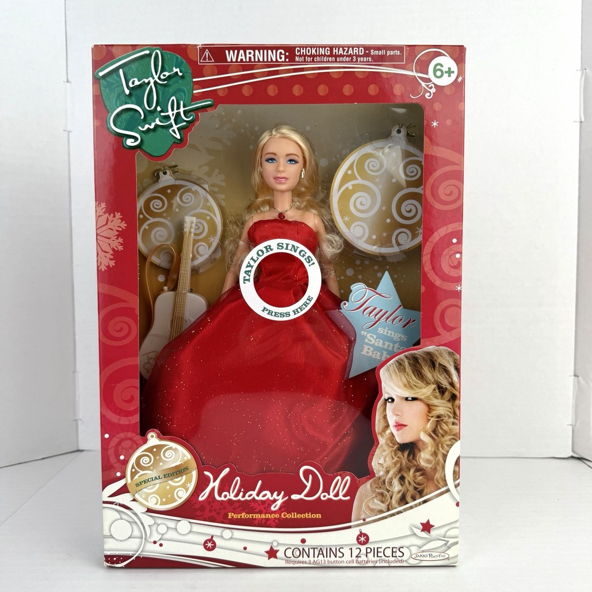Taylor Swift Holiday Doll Singing Santa Baby 2010 Jakks Pacific