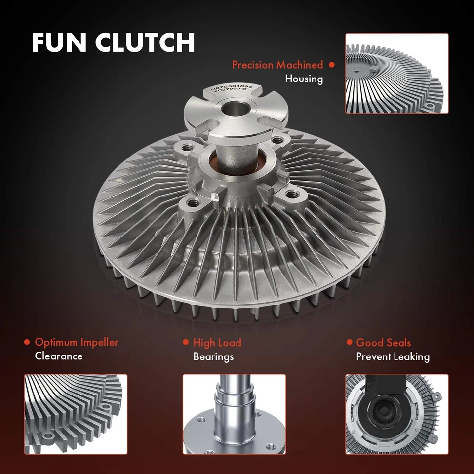 Embreagem do ventilador de refrigeração do motor para Chevy GMC Jeep Dodge Cadillac Chrysler Plymouth - Imagem 3 de 4