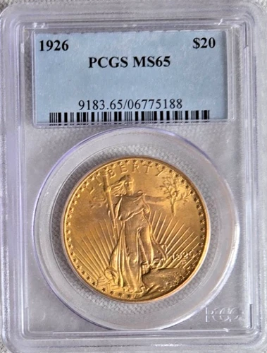 1926 $20 Saint Gaudens Double Eagle - PCGS - MS65   GEM
