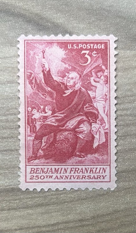 Benjamin Franklin Stamp 3 Cent 250th Anniversary