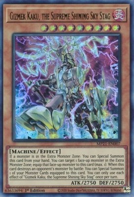 Gizmek Kaku, the Supreme Shining Sky Stag - MP21-EN007 - Ultra Rare - 1st Editio