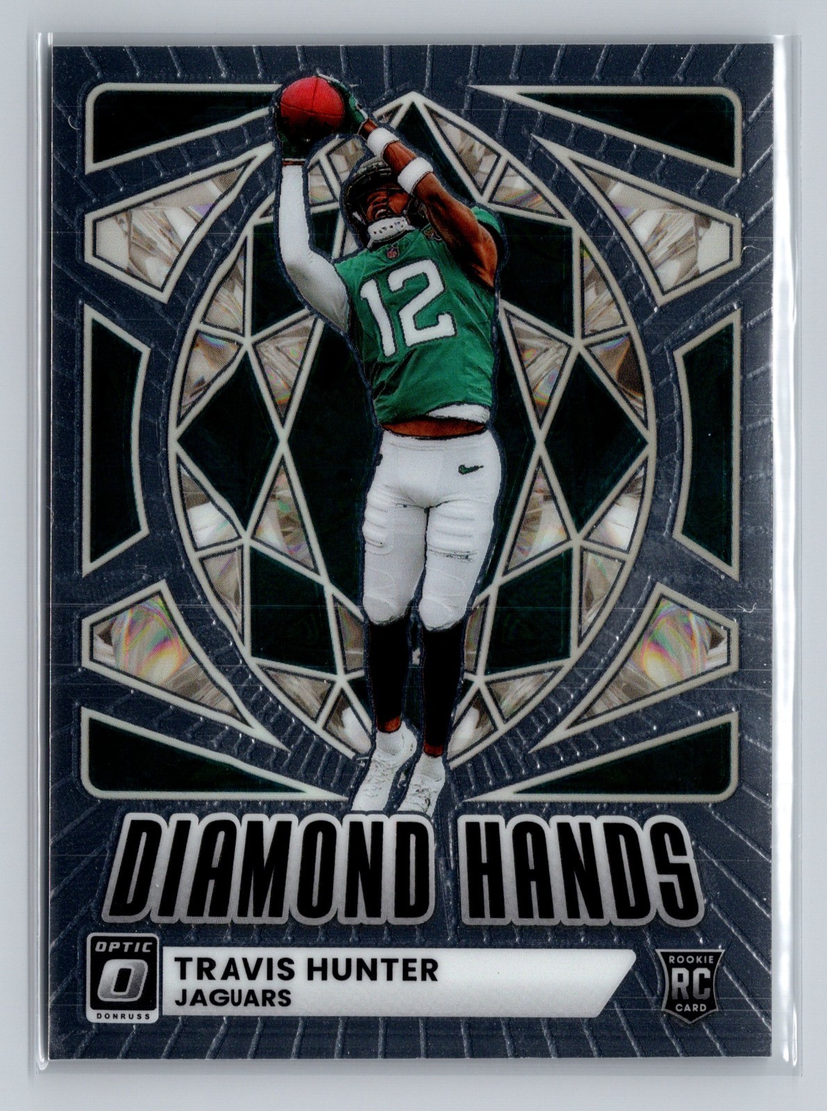 Travis Hunter #1 9 (RC)2025 Panini Donruss Optic Diamond Hands - Jaguars